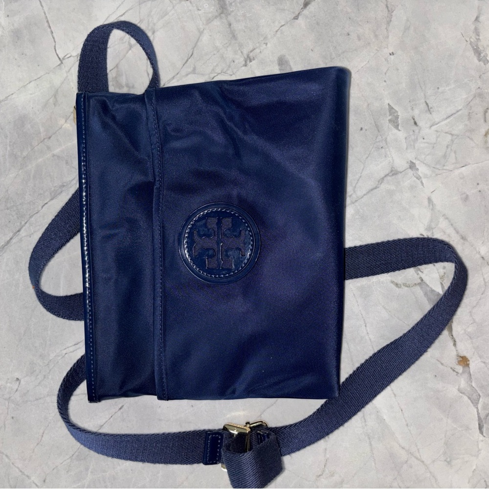 Tory Burch Navy Nylon Crossbody Bag